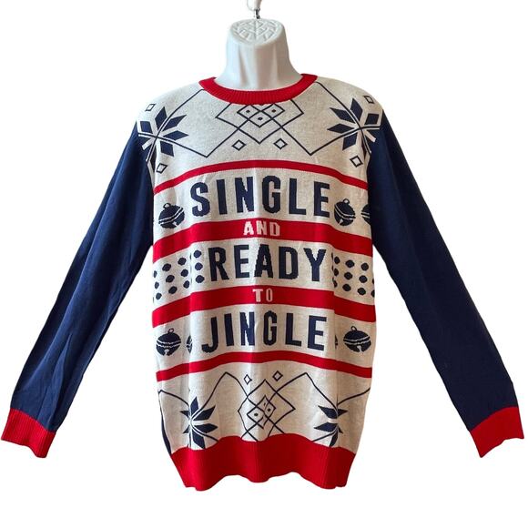 Walnut & 39th Single and Ready to Jingle Ugly Christmas Sweater Size Large - Picture 1 of 4